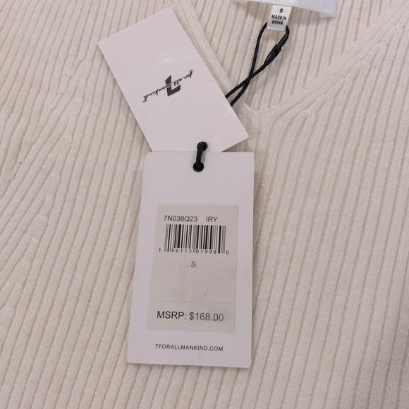 7 for all mankind V neck sweater vest - Picture 5 of 5
